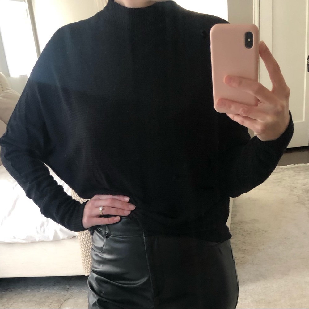 BP. Black ribbed sweater